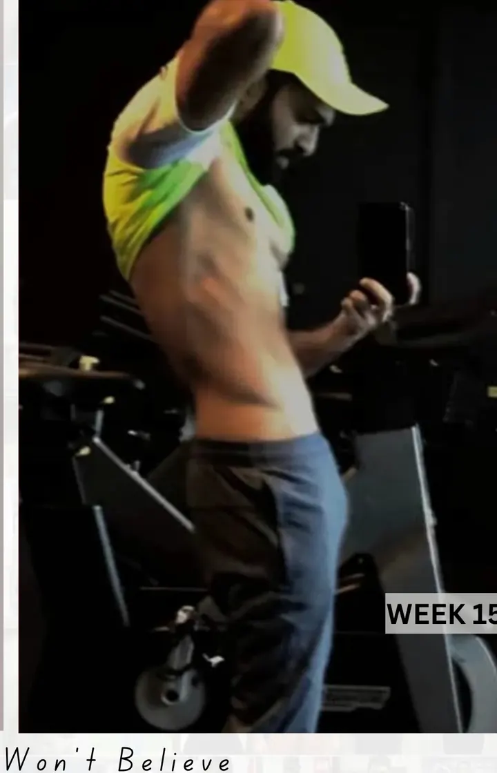 The same client after coaching, Week 15