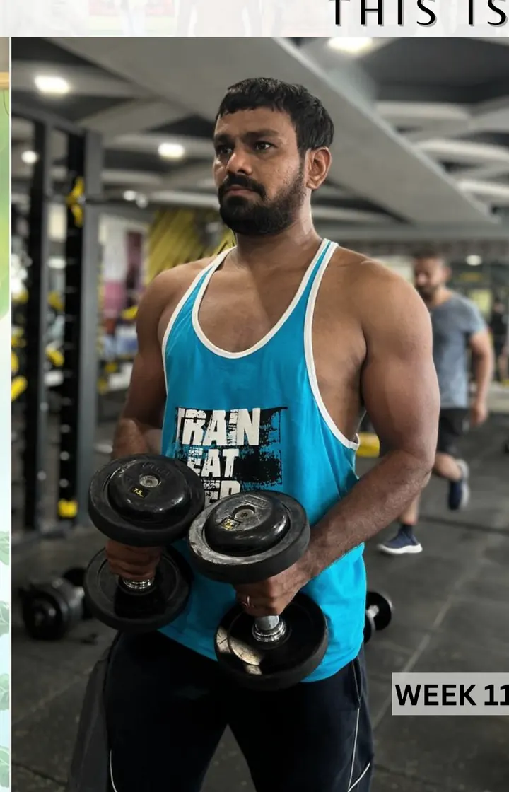 The same client after coaching, Week 11
